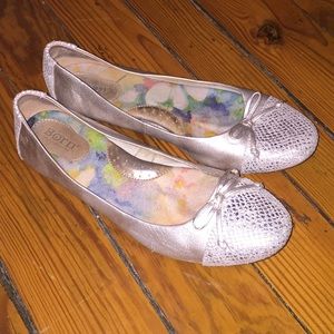 Gold Silver Nude Neutral Metallic Born Flats
